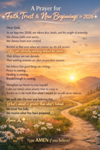 a prayer for faith, trust & new beginnings
