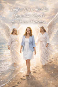 kim donahue walking the beach with guardian angels