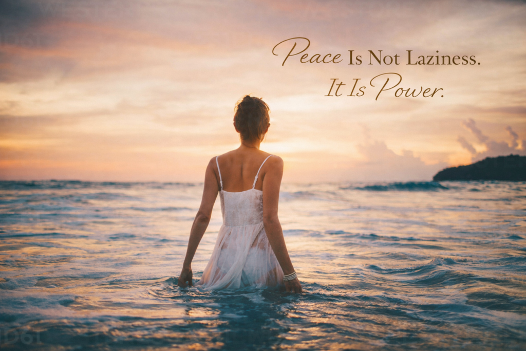 woman in water walking