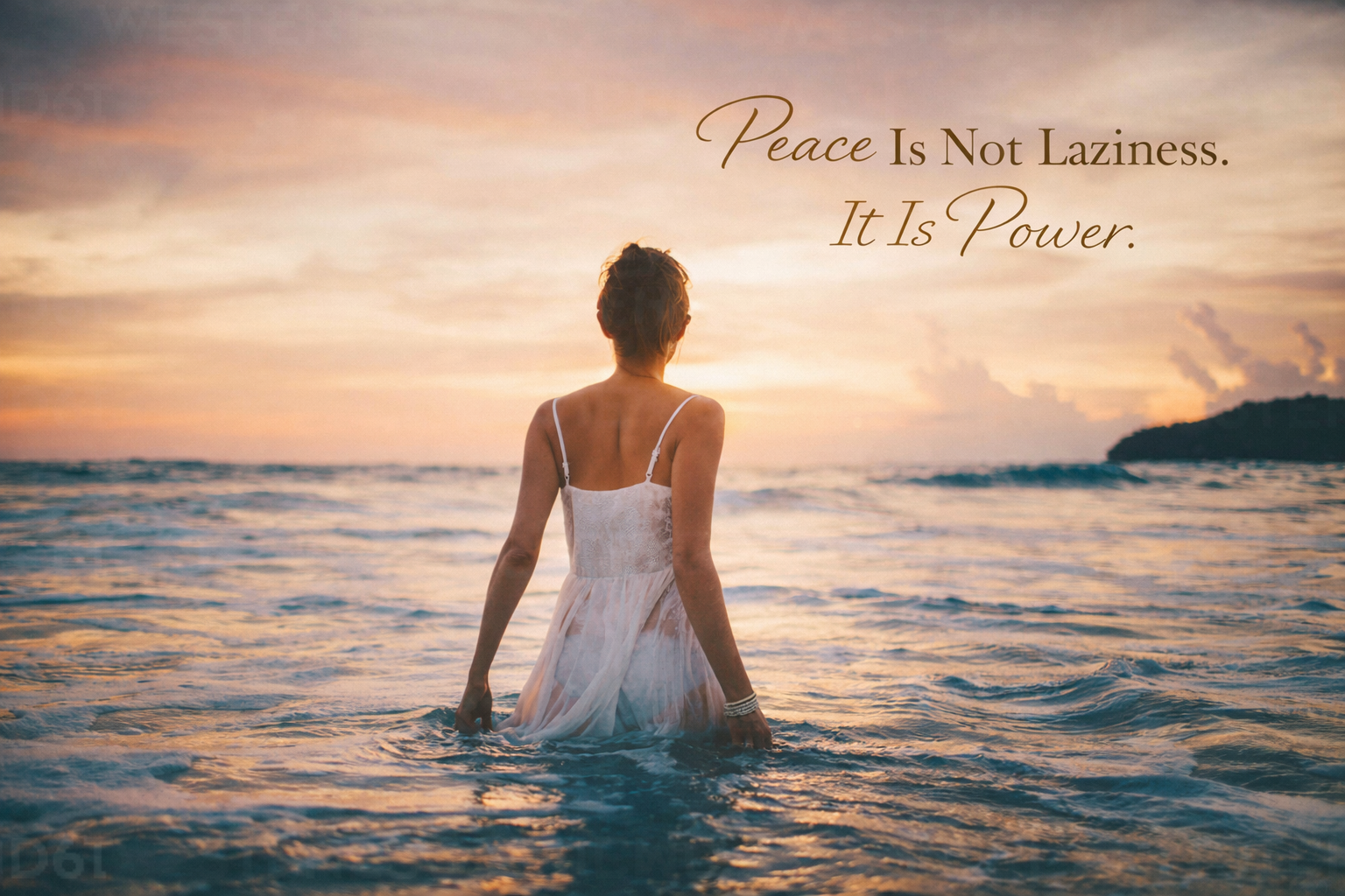 woman in water walking