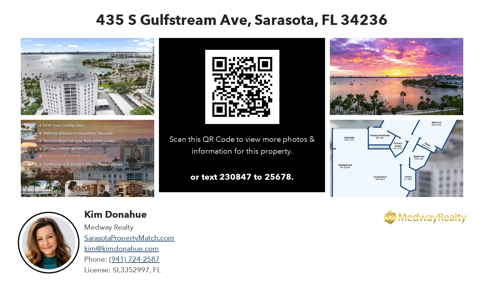 One Sided Postcard for 435-s-gulfstream-ave-sarasota-fl